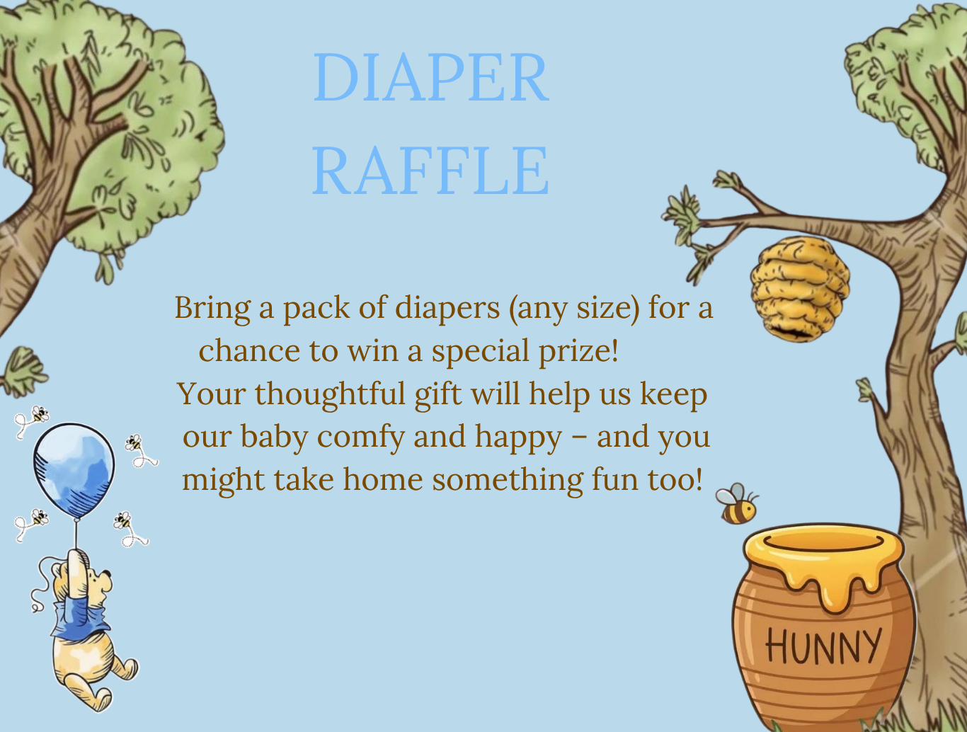 Winnie the Pooh Baby Shower Invitation| Baby Boy