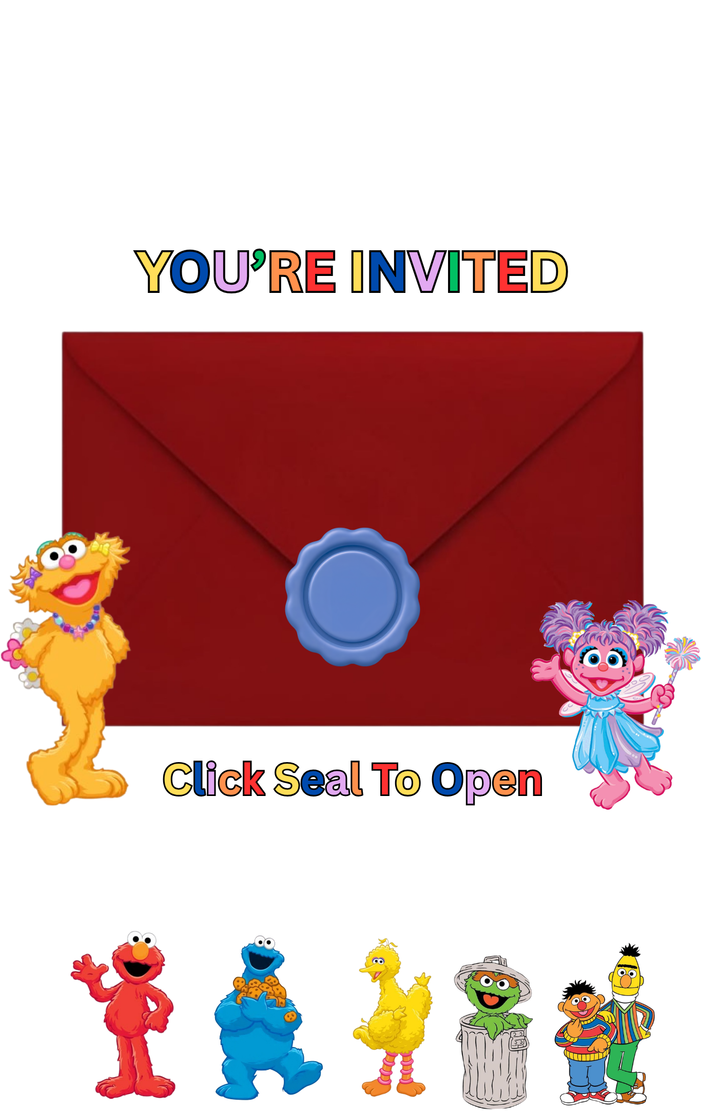 Sesame Street Birthday Invitation