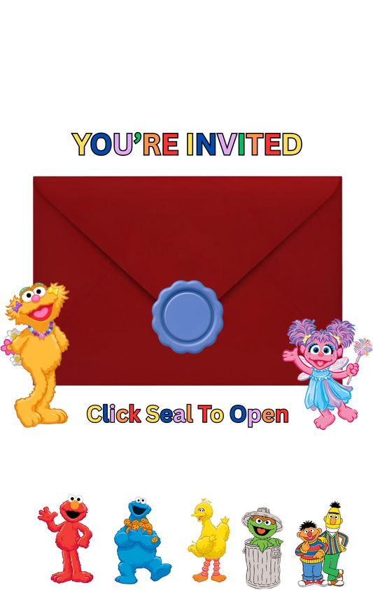 Sesame Street Birthday Invitation