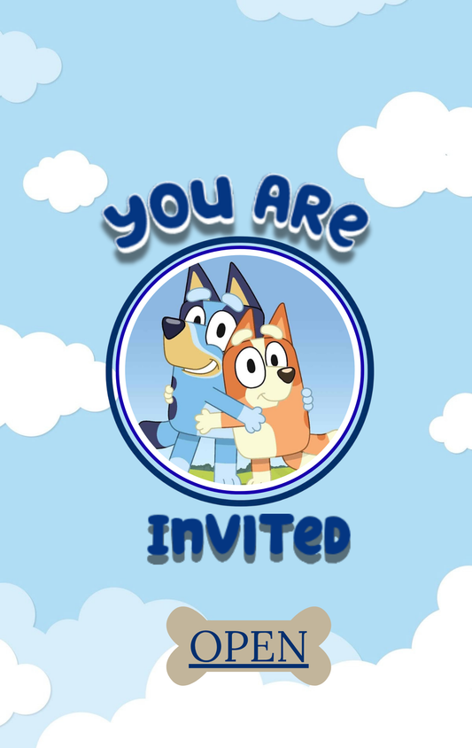 Bluey Birthday Invitation