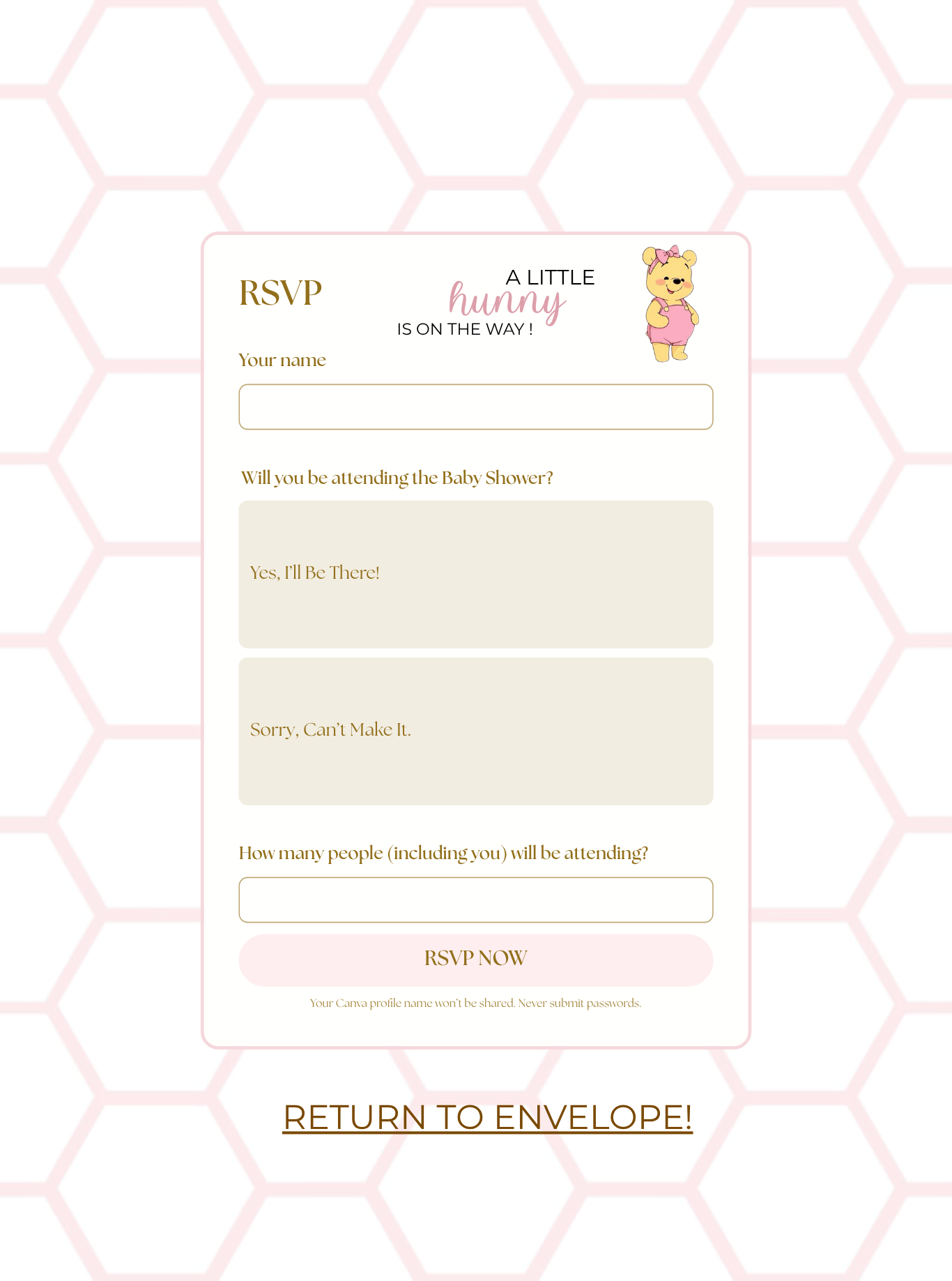 Winnie the Pooh Baby Shower Invitation| Baby Girls