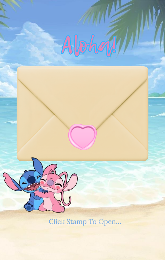 Angel & Stitch Birthday Invitation