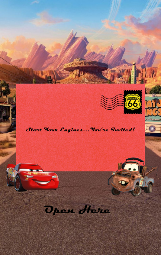 Cars Birthday Invitation