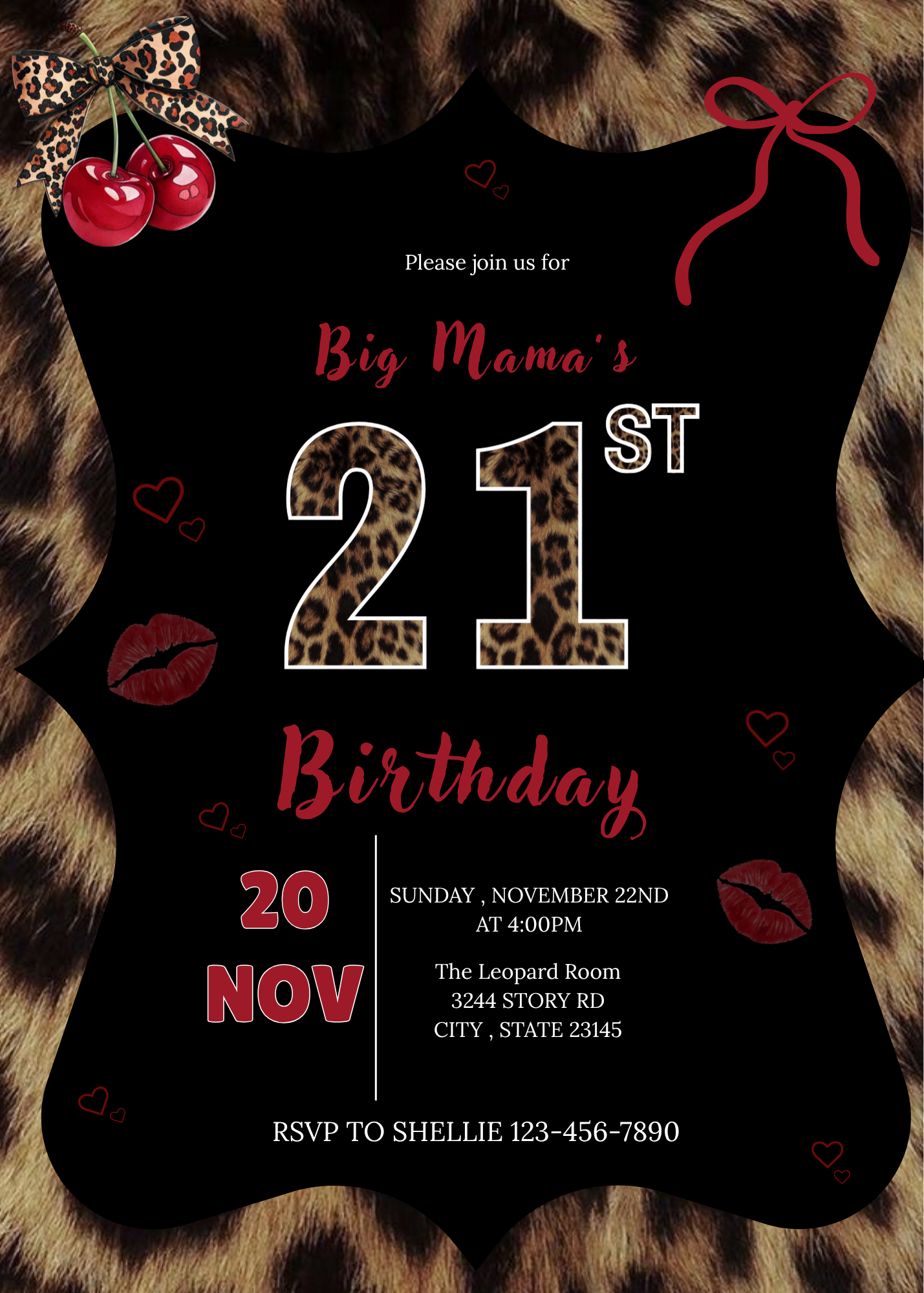 21st Birthday Invitation