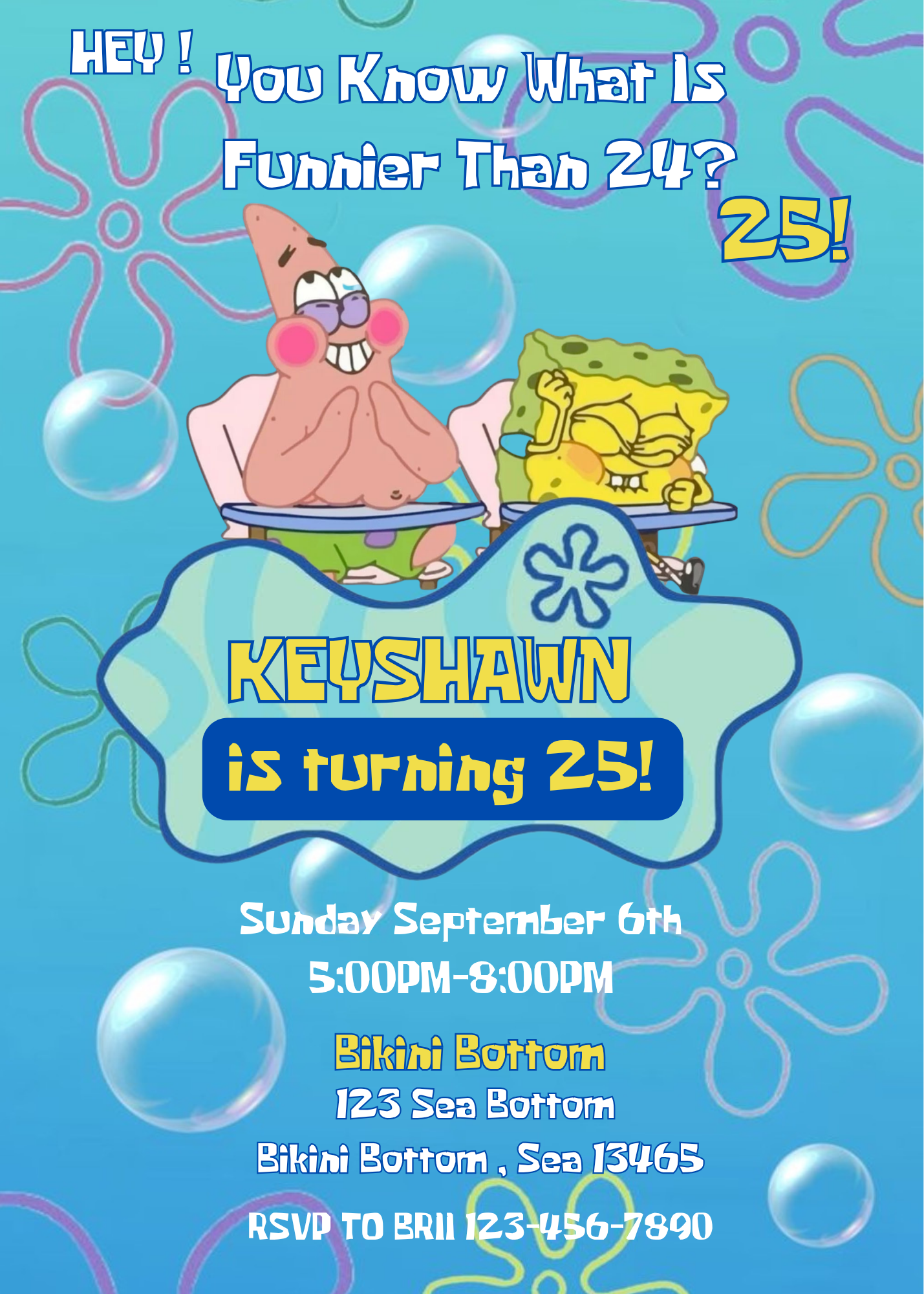 25th Birthday Invitations