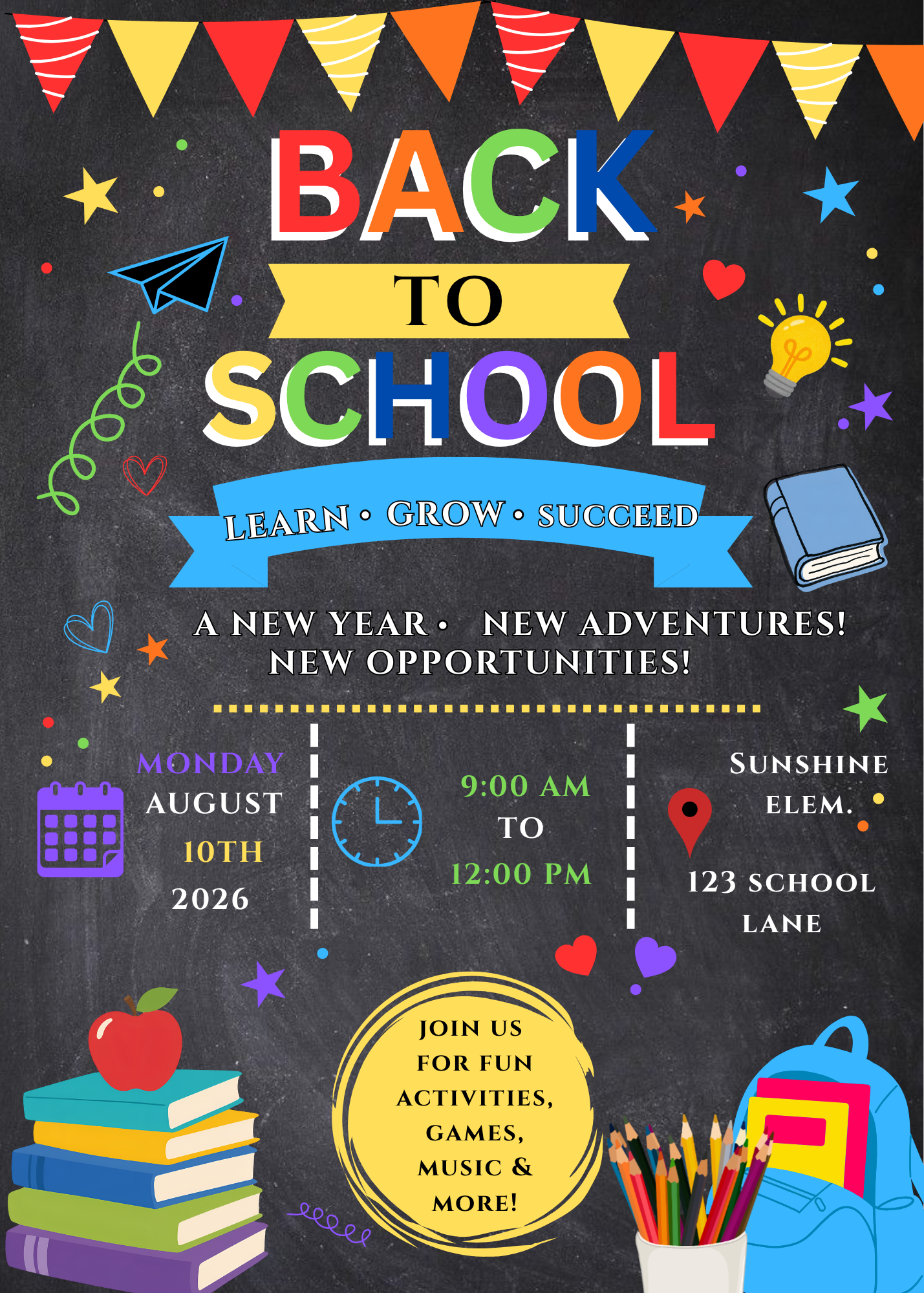 Back To School Event Flyer